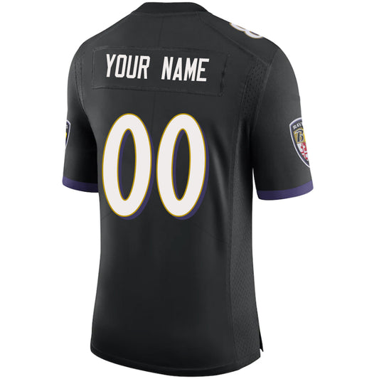 Custom B.Ravens Black Customized Vapor Untouchable Player Limited Football Jerseys