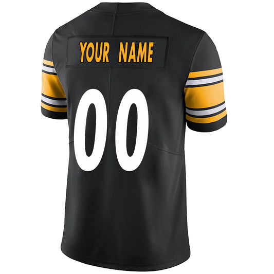 Custom P.Steelers Black Stitched Player Vapor Game Football Jerseys