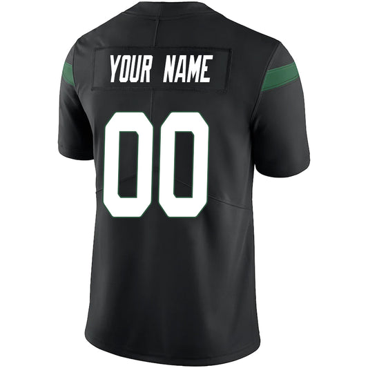 Custom NY.Jets Black Stitched Player Vapor Elite Football Jerseys