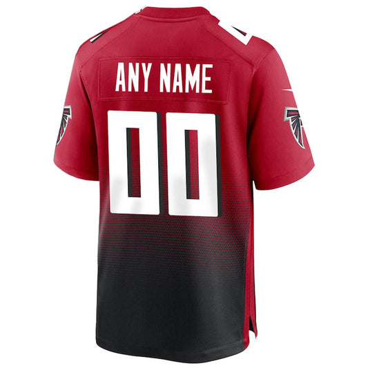 Custom A.Falcons Stitched American Red Football Jerseys Embroidered Personalize Any Name and Number