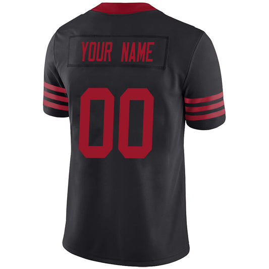 Custom SF.49ers Black Stitched Player Vapor Elite Football Jerseys
