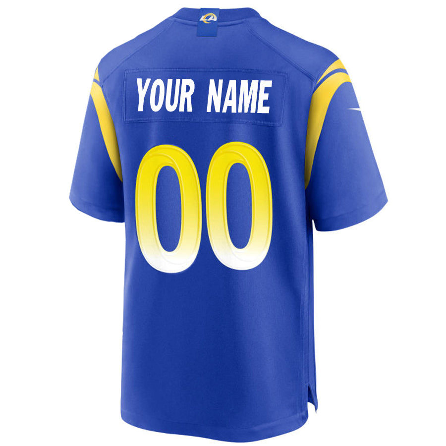 Custom LA.Rams Royal Stitched Player Vapor Elite Football Jerseys