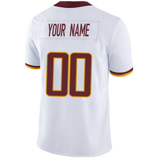 Custom W.Commanders White Stitched Player Vapor Game Football Jerseys
