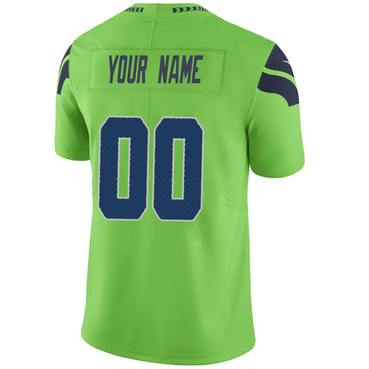 Custom S.Seahawks Green Stitched Player Vapor Game Football Jerseys