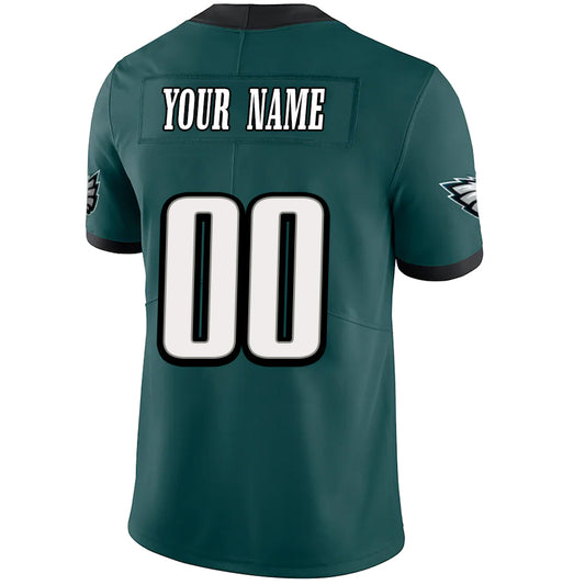Custom P.Eagles Green Stitched Player Vapor Game Football Jerseys