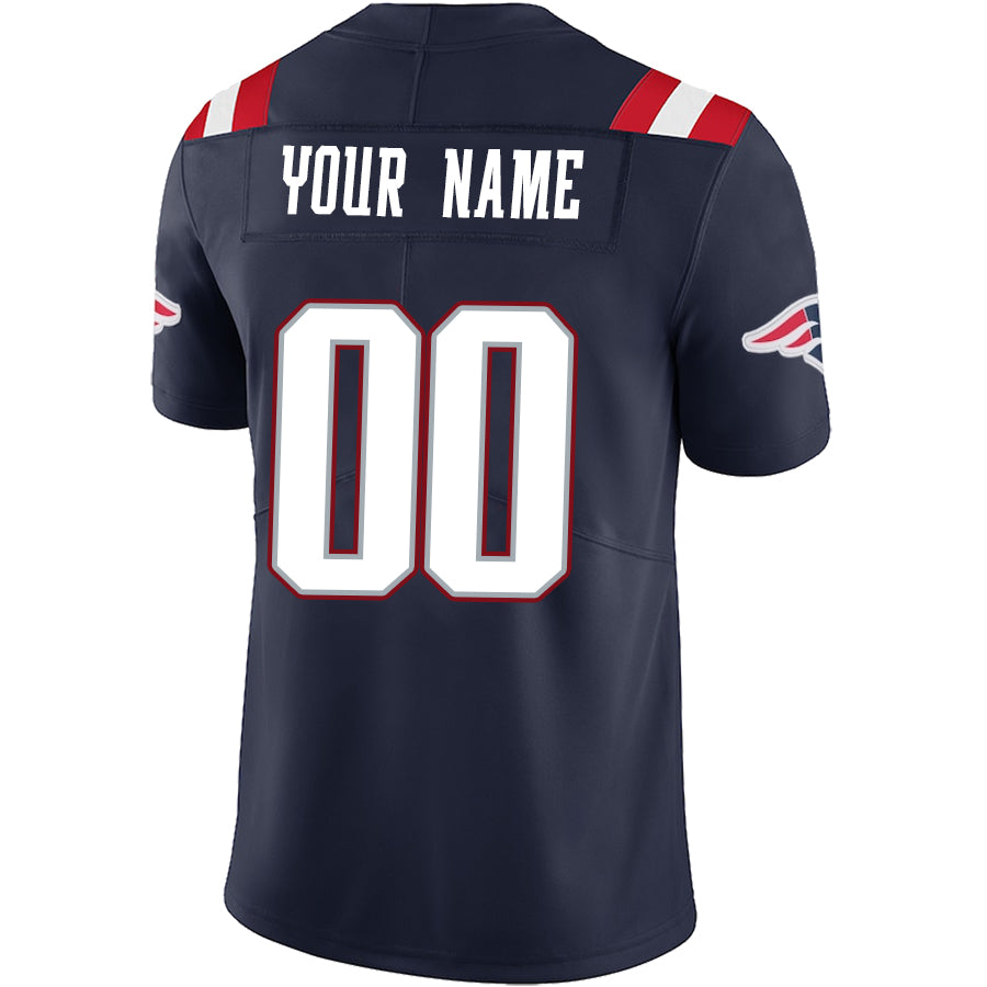 Custom NE.Patriots Navy Stitched Player Game Football Jerseys