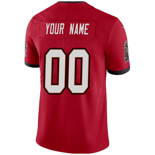 Custom TB.Buccaneers Red Stitched Player Vapor Game Football Jerseys