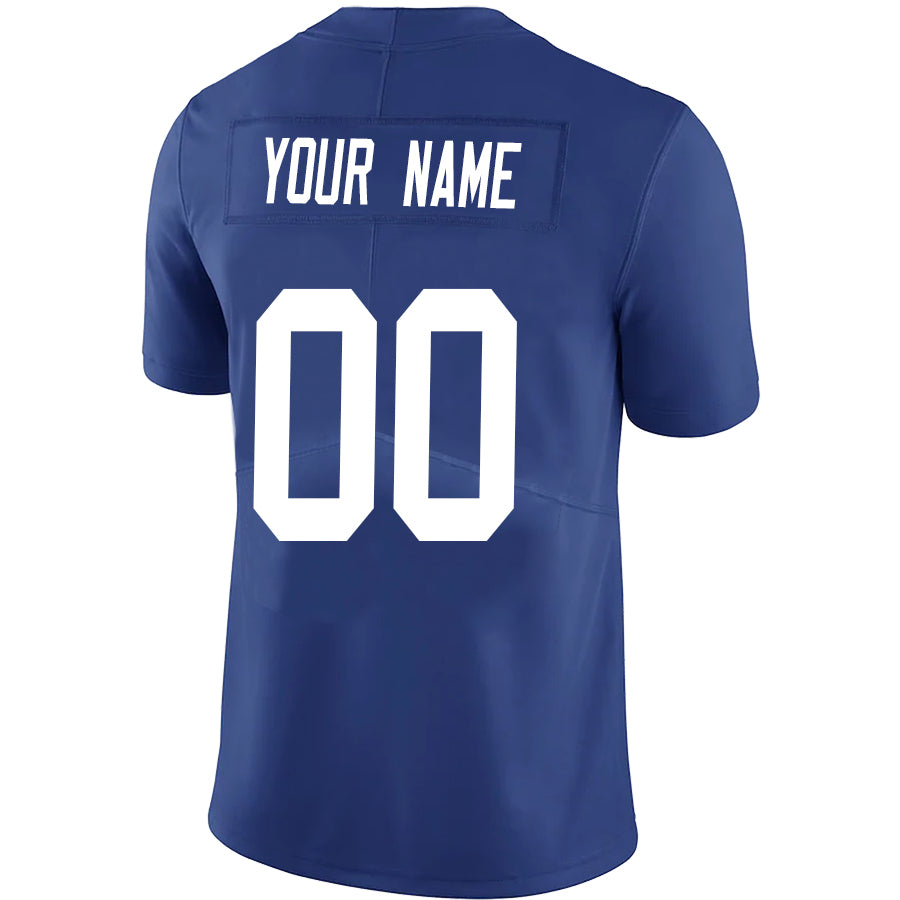 Custom NY.Giants Royal Stitched Player Vapor Game Football Jerseys