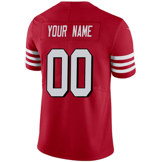 Custom SF.49ers Red Stitched Player Vapor Game Football Jerseys