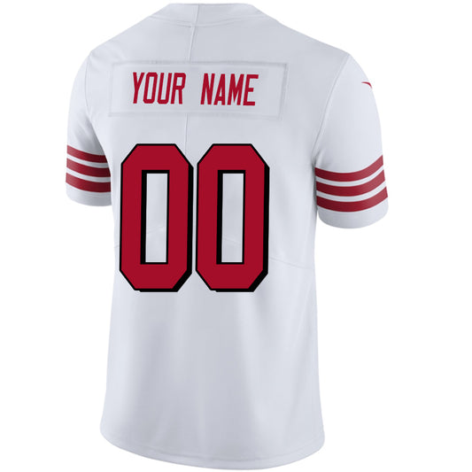 Custom SF.49ers White Stitched Player Vapor Game Football Jerseys