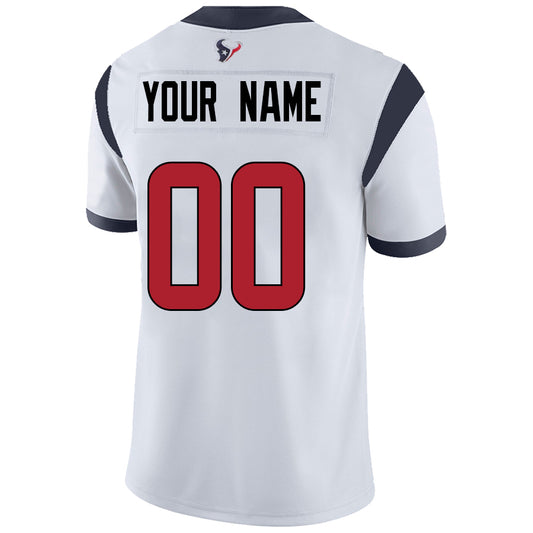Custom H.Texans White Stitched Player Game Football Jerseys
