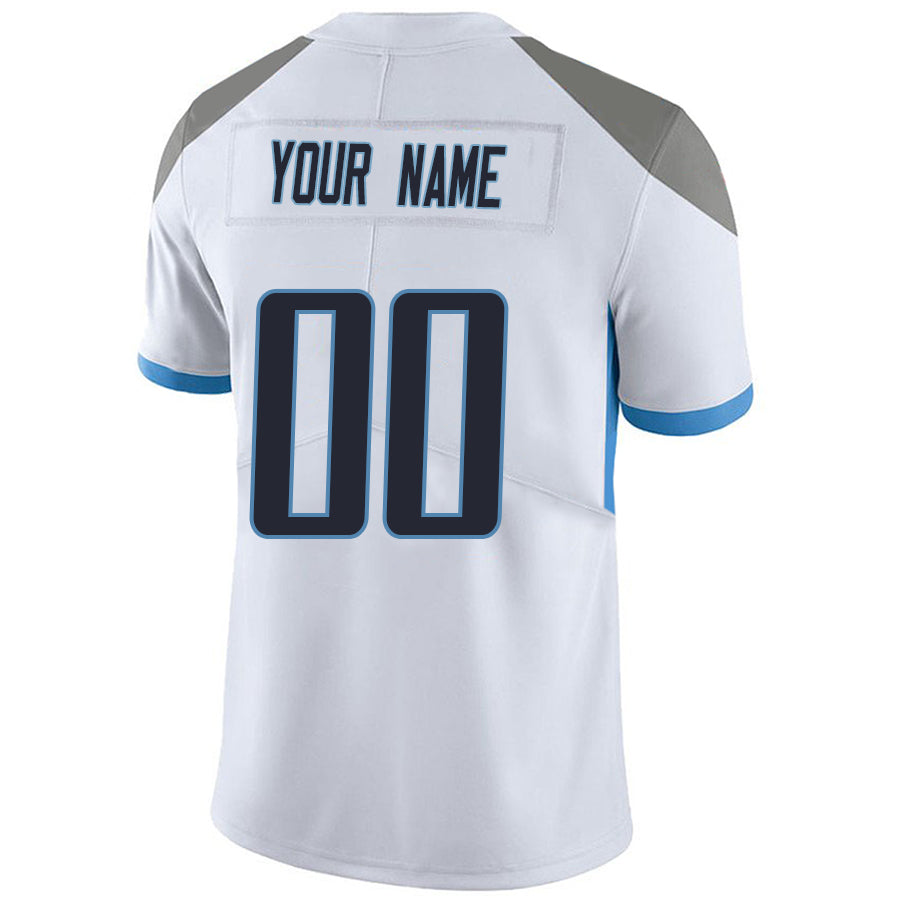 Custom T.Titans White Stitched Player Vapor Game Football Jerseys