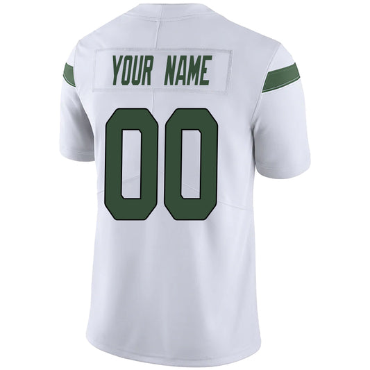 Custom NY.Jets White Stitched Player Vapor Elite Football Jerseys