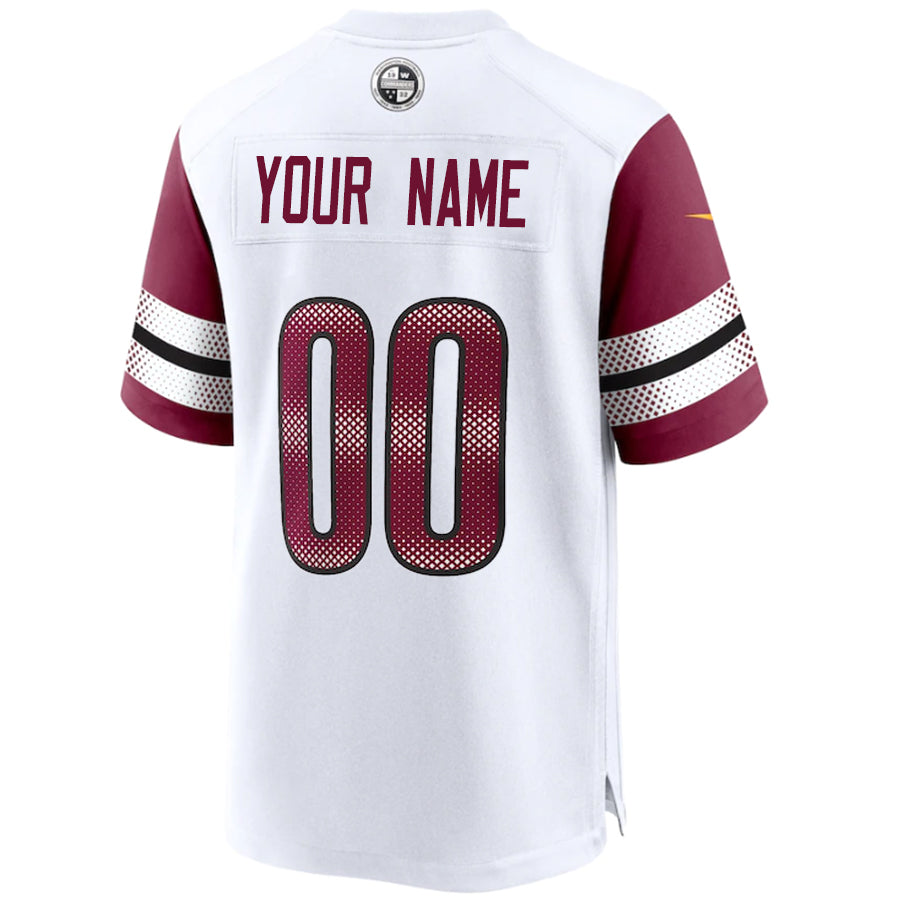 Custom W.Commanders White Vapor Elite Football Jerseys -Stitched American Jerseys