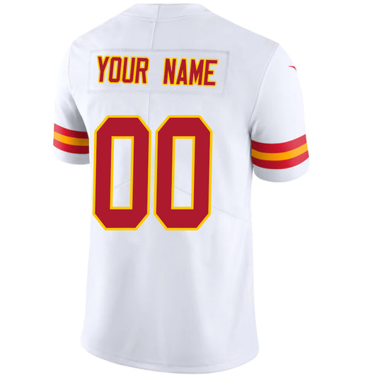 Custom KC.Chiefs White Stitched Player Game Football Jerseys