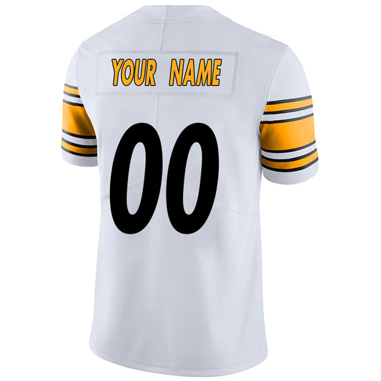 Custom P.Steelers White Stitched Player Vapor Game Football Jerseys