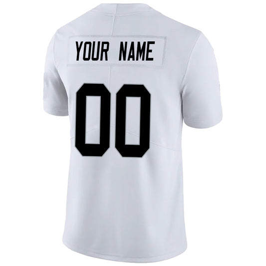 Custom LV.Raiders White Stitched Player Vapor Game Football Jerseys