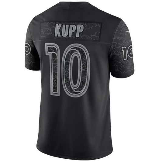 LA.Rams #10 Cooper Kupp Black RFLCTV Limited Player Game Football Jerseys