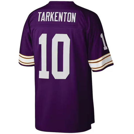 M.Vikings #10 Fran Tarkenton Mitchell & Ness Purple Legacy Replica Jersey