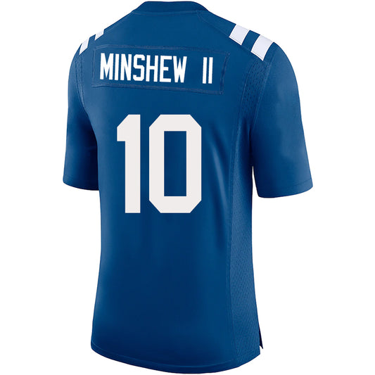 I.Colts #10 Gardner Minshew II Royal Stitched Player Vapor Game Football Jerseys