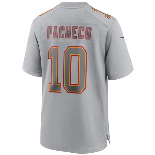 KC.Chiefs #10 Isiah Pacheco Gray Stitched Player Game Football Jerseys