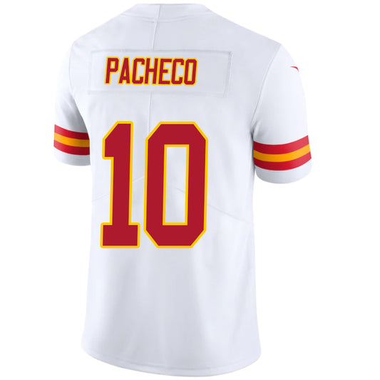 KC.Chiefs #10 Isiah Pacheco White Stitched Player Vapor Elite Football Jerseys