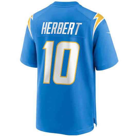 LA.Chargers #10 Justin Herbert Blue Stitched Player Game Football Jerseys