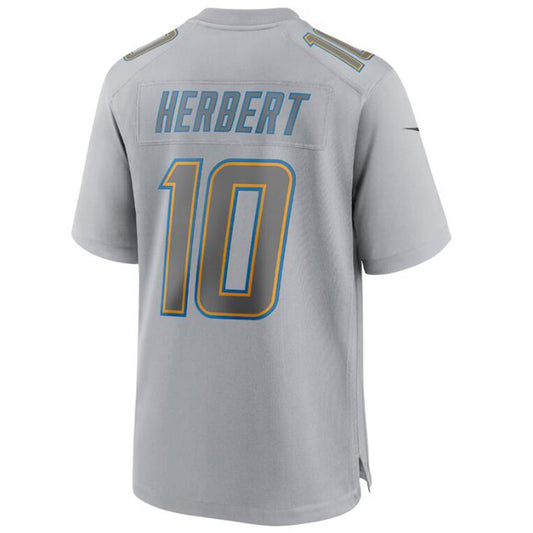 LA.Chargers #10 Justin Herbert Gray Stitched Player Game Football Jerseys