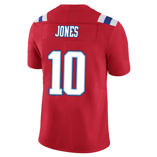 NE.Patriots #10 Mac Jones Red Stitched Player Game Football Jerseys