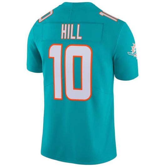 M.Dolphins #10 Tyreek Hill Aqua Stitched Player Game Football Jerseys