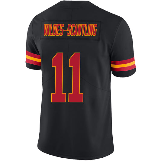KC.Chiefs #11 Marquez Valdes-Scantling Black Stitched Player Vapor Game Football Jerseys
