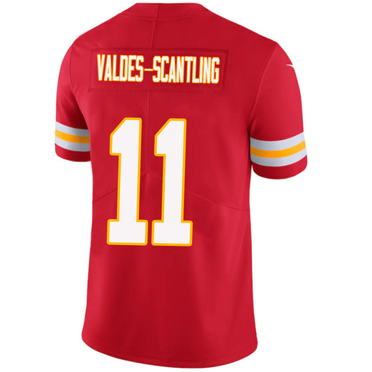 KC.Chiefs #11 Marquez Valdes-Scantling Red Stitched Player Vapor Elite Football Jerseys