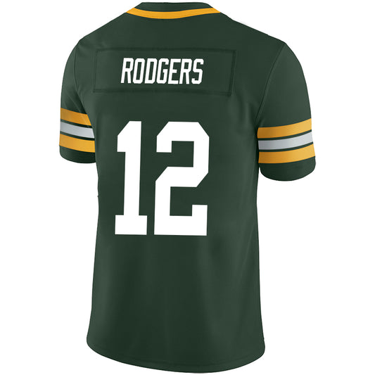 GB.Packer #12 Aaron Rodgers Green Stitched Player Game Football Jerseys