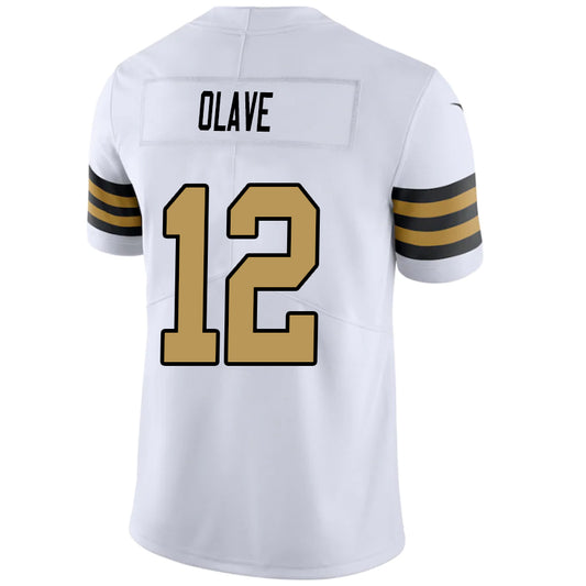 NO.Saints #12 Chris Olave White Stitched Player Vapor Game Football Jerseys