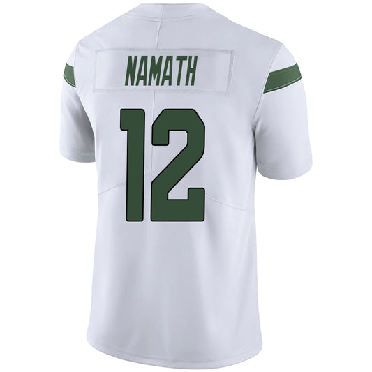 NY.Jets #12 Joe Namath White Stitched Player Vapor Elite Football Jerseys