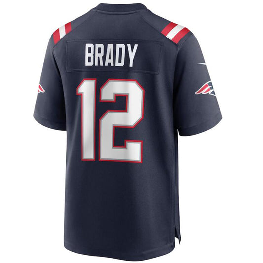 NE.Patriots #12 Tom Brady Navy Stitched Player Game Football Jerseys