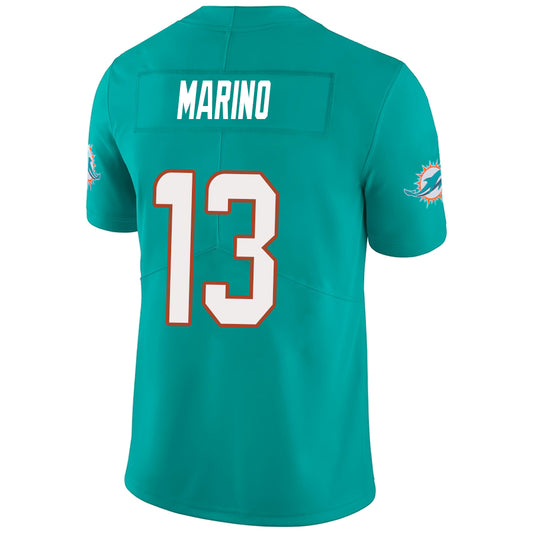 M.Dolphins #13 Dan Marino Aqua Stitched Player Vapor Game Football Jerseys