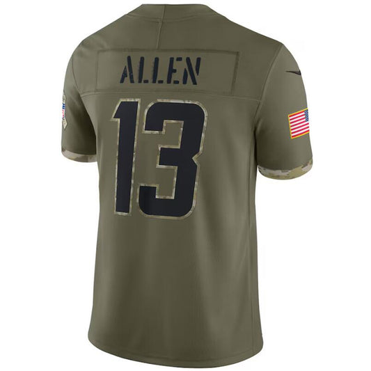 LA.Chargers #13 Keenan Allen Allen Olive 2022 Salute To Service Player Football Jerseys