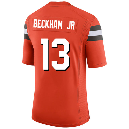 C.Browns #13 Odell Beckham JR Orange Stitched Player Game Football Jerseys
