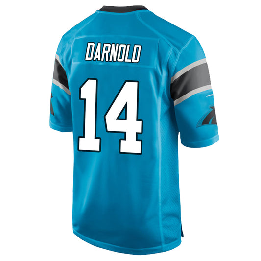 C.Panthers #14 Sam Darnold Blue Stitched Player Game Football Jerseys