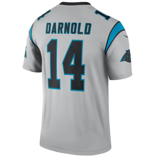 C.Panthers #14 Sam Darnold Gray Stitched Player Game Football Jerseys