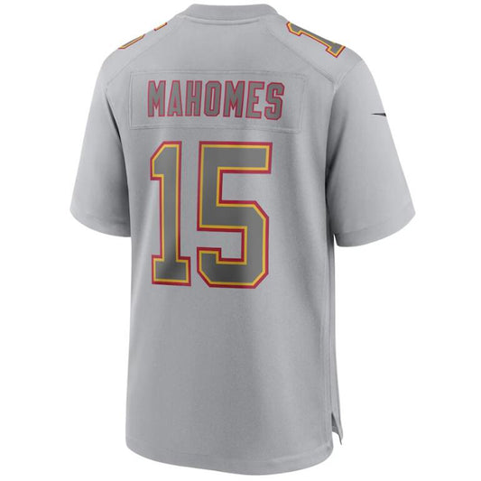 KC.Chiefs #15 Patrick Mahomes Gray Stitched Player Game Football Jerseys