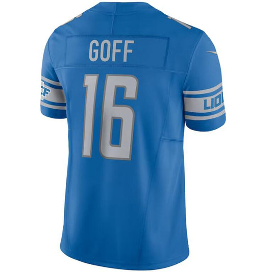 D.Lions #16 Jared Goff Blue Stitched Player Vapor F.U.S.E. Limited Football Jerseys