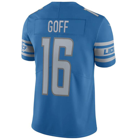D.Lions #16 Jared Goff Blue Stitched Player Vapor Game Football Jerseys