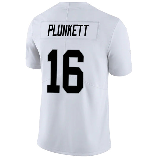 LV.Raiders #16 Jim Plunkett White Stitched Player Vapor Game Football Jerseys