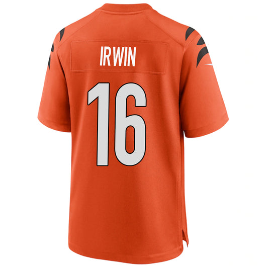 C.Bengals #16 Trenton Irwin Orange Stitched Player Vapor Elite Football Jerseys