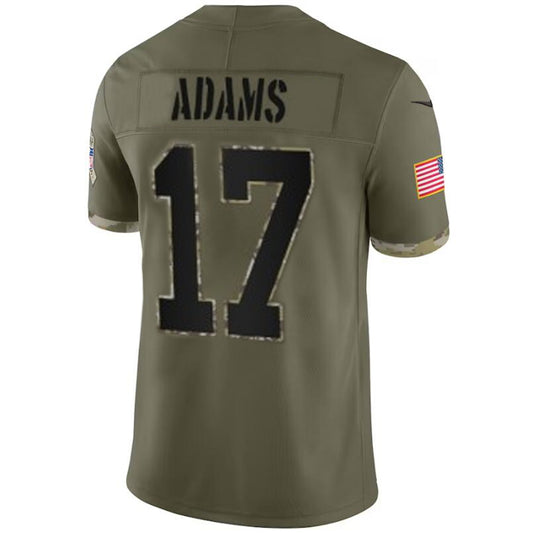 LV.Raiders #17 Davante Adams Olive 2022 Salute To Service Retired Player Limited Jersey