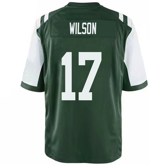 NY.Jets #17 Garrett Wilson Green Stitched Player Game Football Jerseys