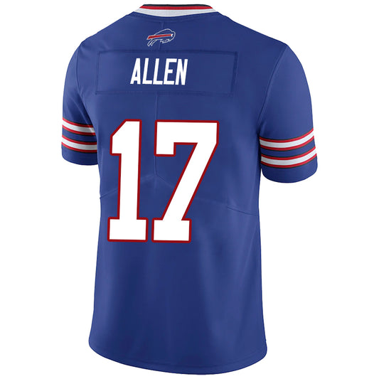 B.Bills #17 Josh Allen  Royal Stitched Player Game Jersey American Stitched Football Jerseys