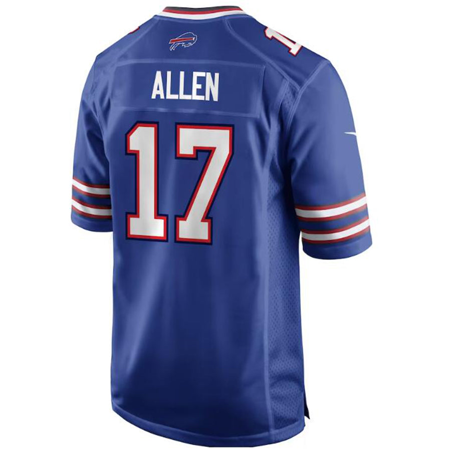 B.Bills #17 Josh Allen Blue Game Player Jersey American Stitched Football Jerseys